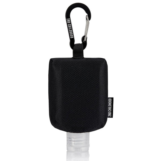 2nd Childhood Reise-Handdesinfektionsmittel Schlüsselanhänger – Nachfüllbare 2 oz Flasche mit Clip-On Halter – Tragbare Desinfektionsmittelbox für Handtasche, Rucksack, Sporttasche