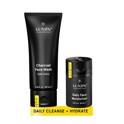 Lumin Dynamic Duo Skincare Set für Männer – Gesichtsreinigung & Feuchtigkeitscreme, 2er-Pack