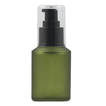 60 ml Grüne Milchflasche aus Glas mit Pumpspender – Nachfüllbare Reiseflasche für Kosmetik, Proben & mehr