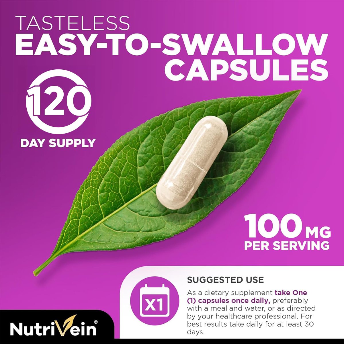 Nutrivein Premium Zinkpicolinat 100mg - 120 Kapseln für Erwachsene: Hochabsorbierendes Zinkpicolinat Nahrungsergänzungsmittel - Essentielle Nährstoffe für das allgemeine Wohlbefinden - Maximale Bioverfügbarkeit