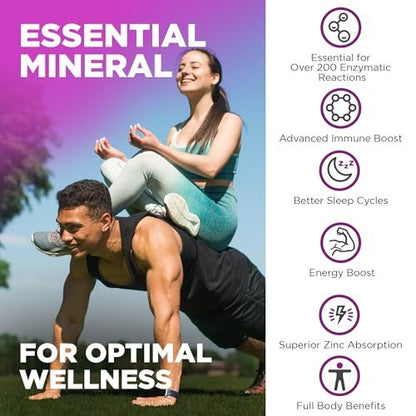 Nutrivein Premium Zinkpicolinat 100mg - 120 Kapseln für Erwachsene: Hochabsorbierendes Zinkpicolinat Nahrungsergänzungsmittel - Essentielle Nährstoffe für das allgemeine Wohlbefinden - Maximale Bioverfügbarkeit