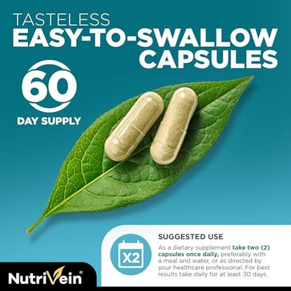 Nutrivein Bio-Organisches Sea Moss 1600 mg plus Bladderwrack & Klette – 120 Kapseln – Präbiotisches Superfood für Immunsystem, Verdauung, Schilddrüse, Haut, Gelenke – Keto & Detox Unterstützung