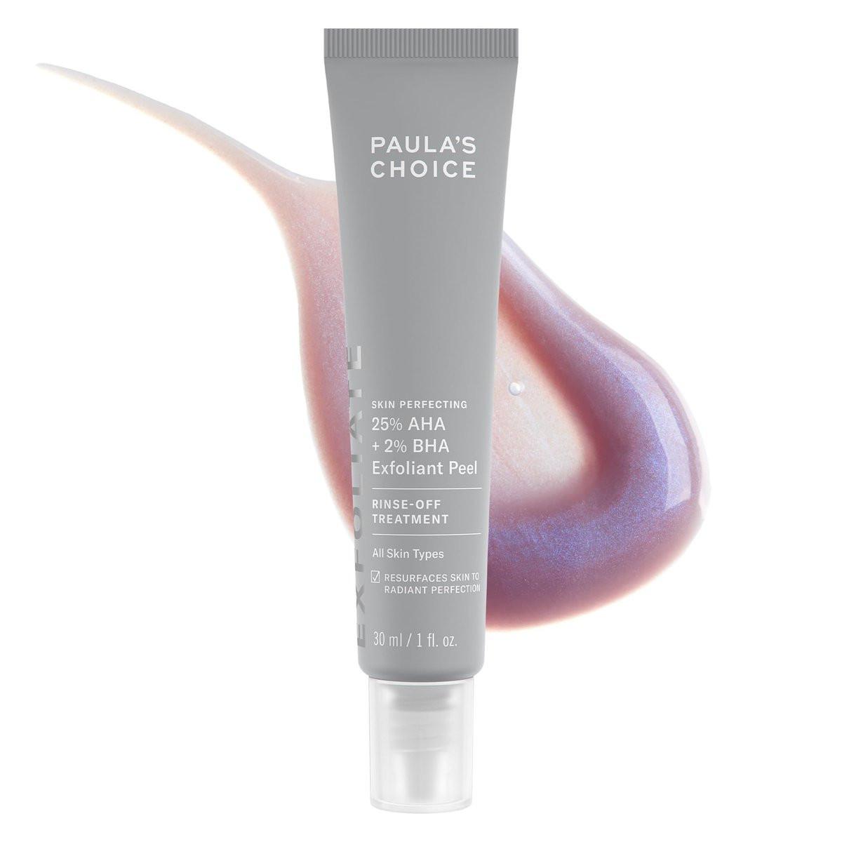 Paula's Choice Skin Perfecting 25% AHA + 2% BHA Gesichtspeeling – Frucht- und BHA-Säurepeeling zur Tiefenreinigung, für alle Hauttypen, parfümfrei, 30 ml