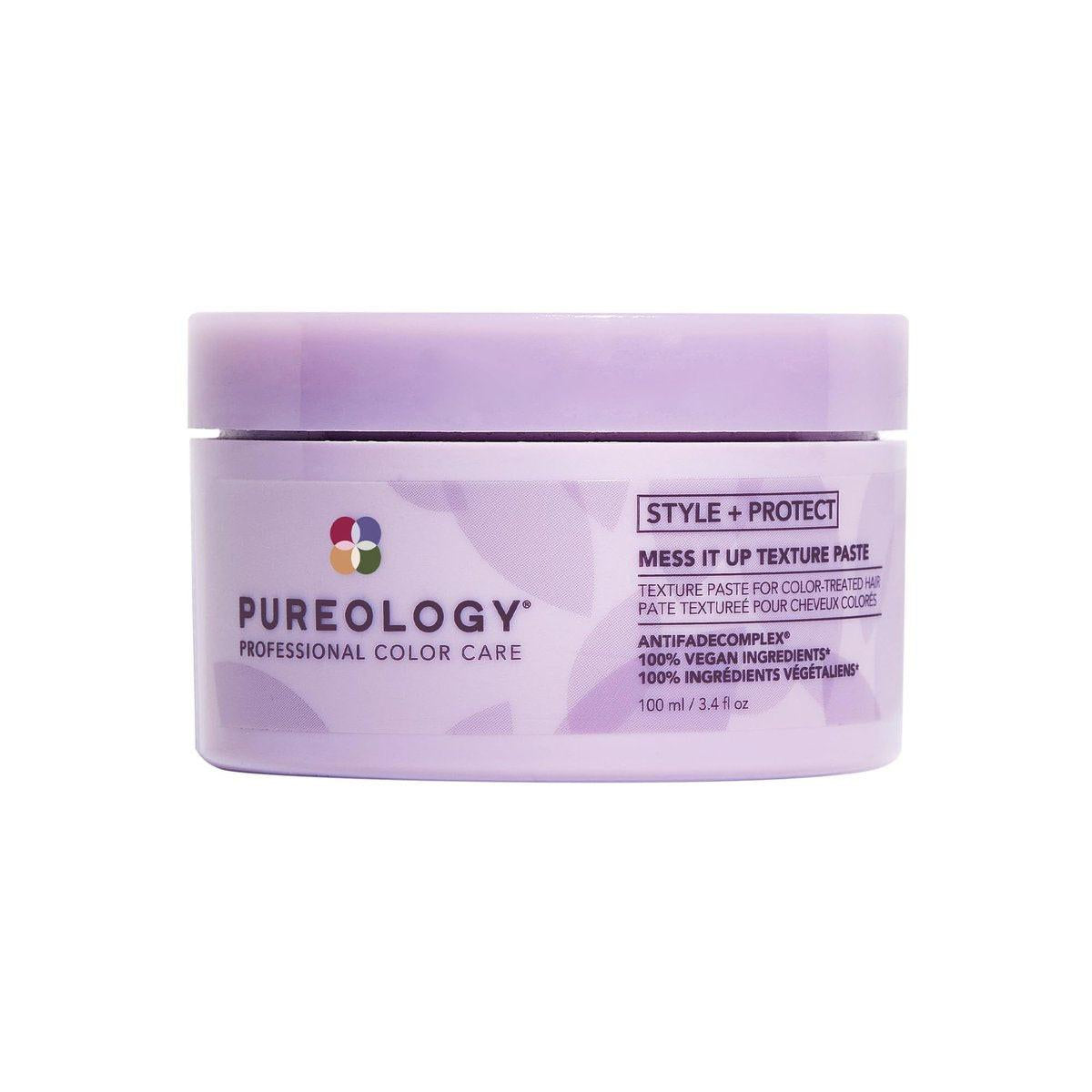 Pureology Style + Protect Mess It Up Texturierpaste für coloriertes Haar – mittlerer Halt, Textur und Glanz, sulfatfrei & vegan