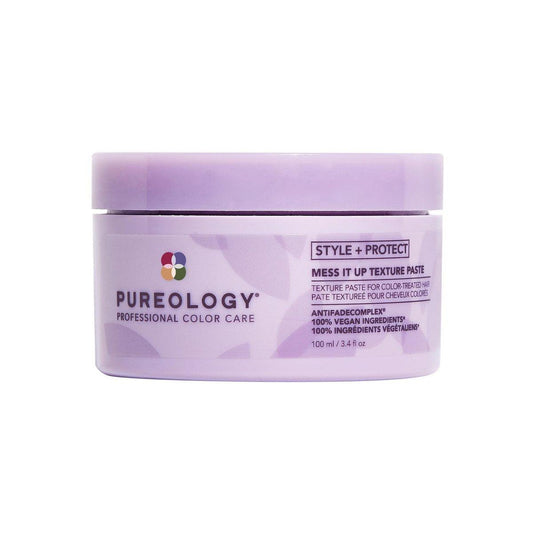 Pureology Style + Protect Mess It Up Texturierpaste für coloriertes Haar – mittlerer Halt, Textur und Glanz, sulfatfrei & vegan