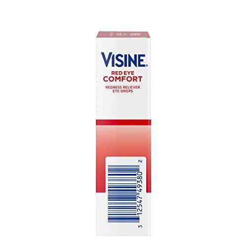 Visine Red Eye Comfort – Schnelle Linderung bei geröteten Augen durch leichte Reizungen, Tetrahydrozolin HCl, 15 ml