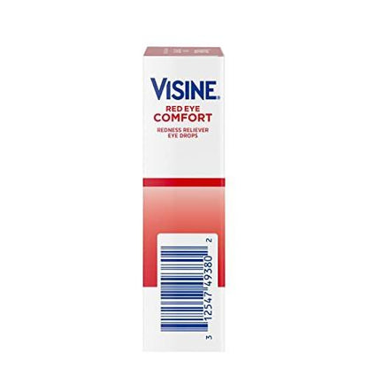 Visine Red Eye Comfort – Schnelle Linderung bei geröteten Augen durch leichte Reizungen, Tetrahydrozolin HCl, 15 ml