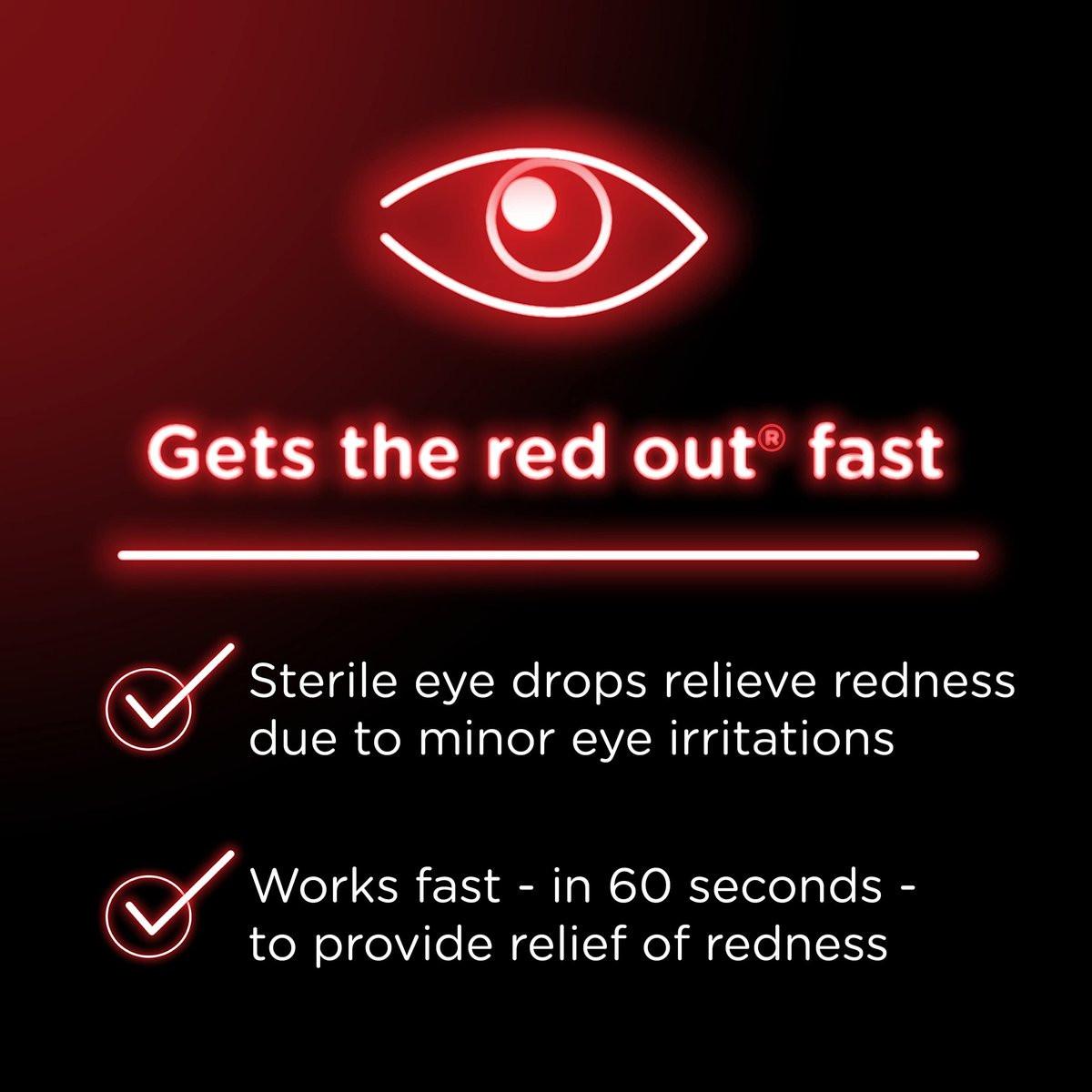 Visine Red Eye Comfort – Schnelle Linderung bei geröteten Augen durch leichte Reizungen, Tetrahydrozolin HCl, 15 ml