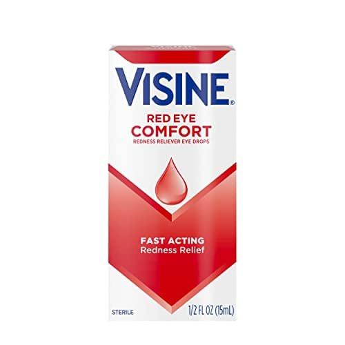 Visine Red Eye Comfort – Schnelle Linderung bei geröteten Augen durch leichte Reizungen, Tetrahydrozolin HCl, 15 ml