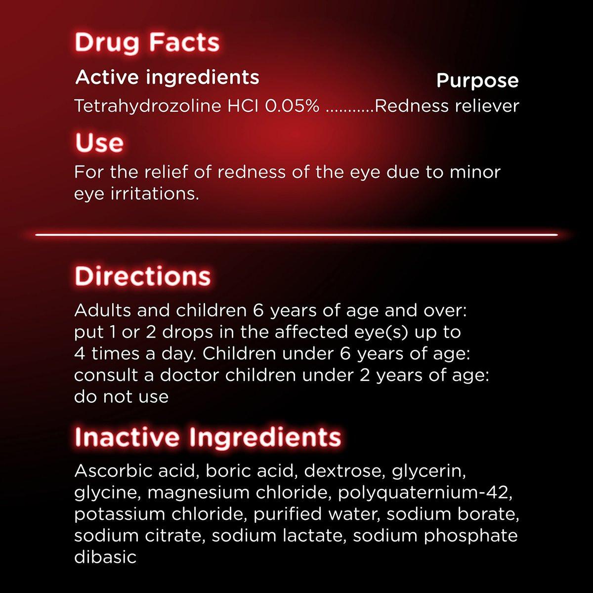 Visine Red Eye Comfort – Schnelle Linderung bei geröteten Augen durch leichte Reizungen, Tetrahydrozolin HCl, 15 ml