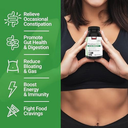 Force Factor ProbioSlim Extra Strength Probiotika für Männer und Frauen – 30 Milliarden KBE für Verdauungsgesundheit, Blähungen und Darmgesundheit – mit präbiotischen Ballaststoffen – 120 Kapseln