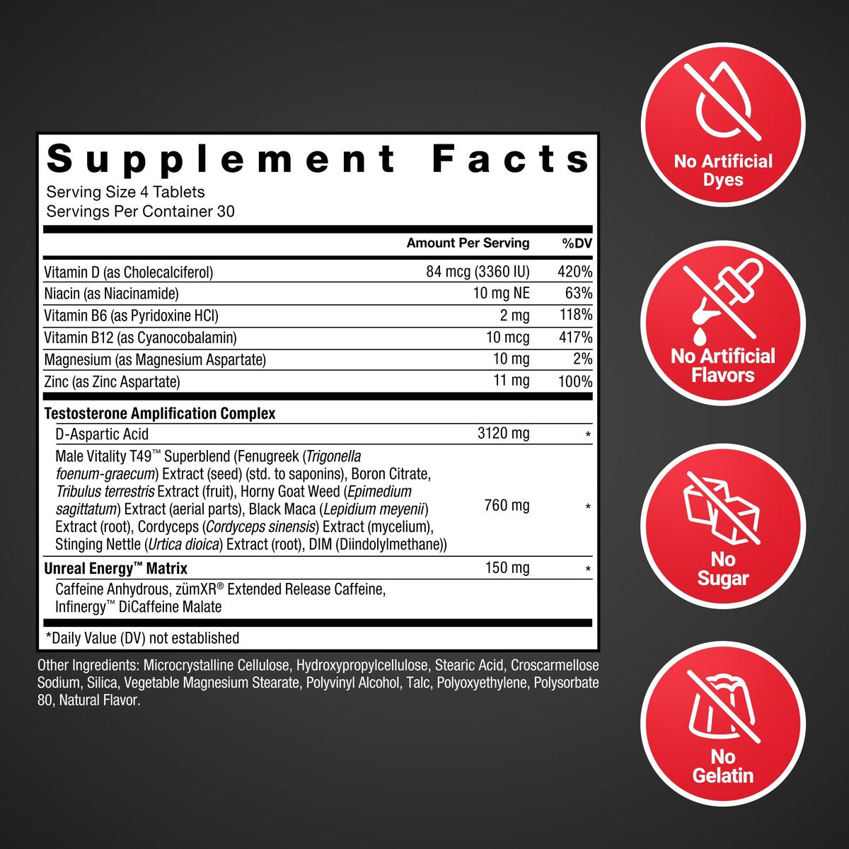 Force Factor Test X180 Boost – 9-in-1 Testosteron-Booster für Männer mit D-Asparaginsäure, Bor, Bockshornklee, Tribulus Terrestris & zumXR – 120 Tabletten