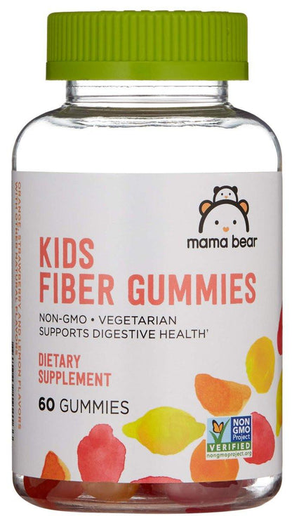 Mama Bear Kinder-Ballaststoff-Gummis – Unterstützt die Verdauungsgesundheit, Orange, 60 Stück