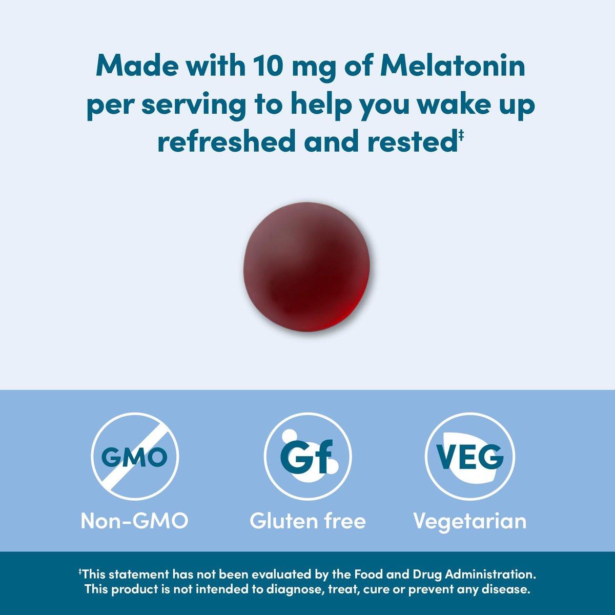 Melatonin Gummis mit Erdbeergeschmack, 10 mg, 60 Stück – Schlafunterstützung