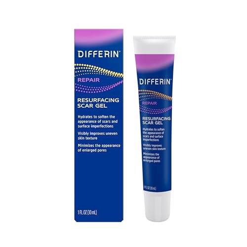 Differin Gel zur Behandlung von Aknenarben im Gesicht, resurfacing Narbengel, sanfte Hautpflege für zu Akne neigende empfindliche Haut, 28 g (Verpackung kann variieren)