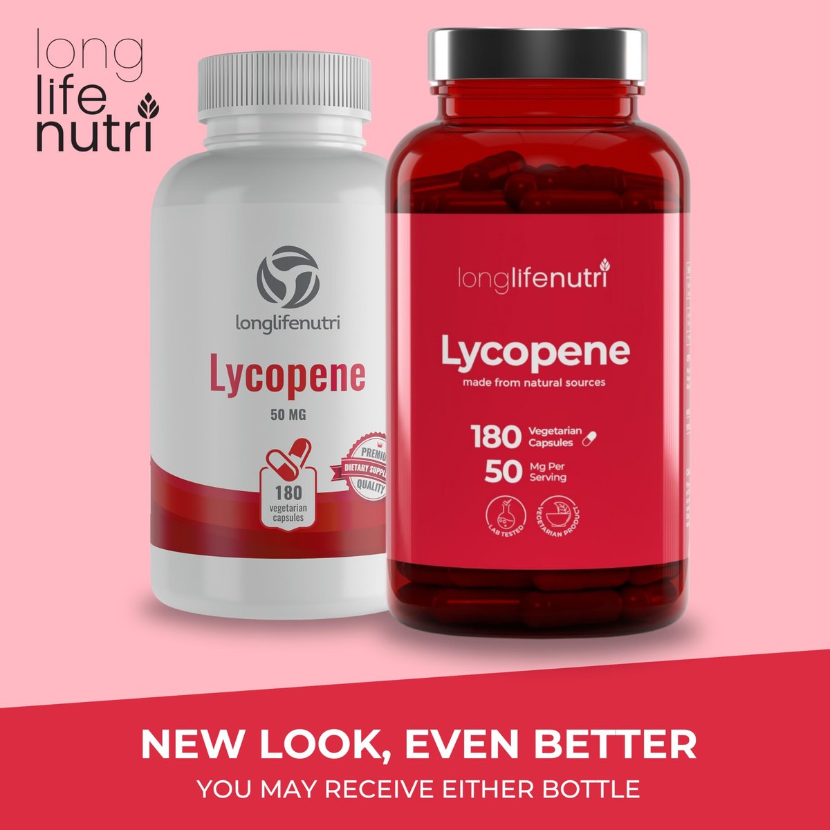 Lycopin 50 mg 180 vegane Kapseln | Nahrungsergänzungsmittel | Natürlicher Tomatenextrakt, Non-GMO, reines Pulver