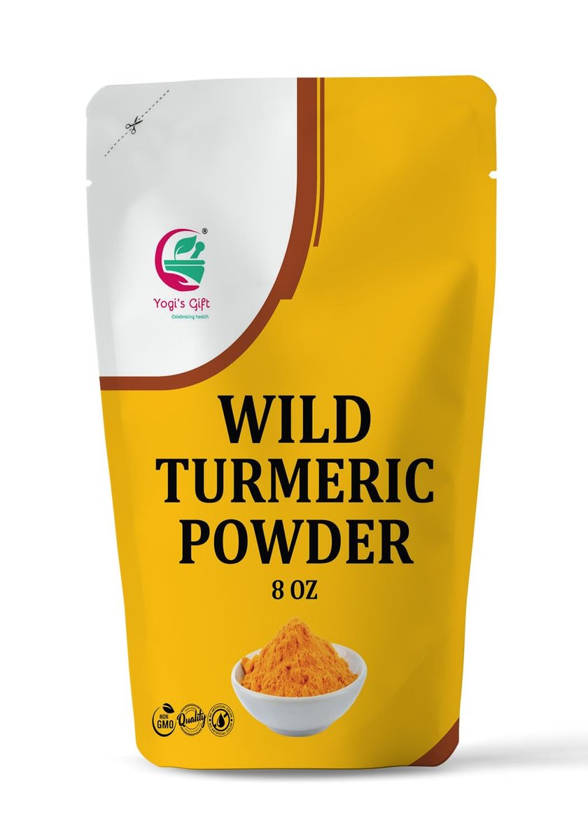 100% Reines Wildes Kurkumapulver für das Gesicht | 227 g | Kasturi Manjal | Curcuma Aromatica | Amba Haldi | Fördert strahlende Haut | Von Yogi's Gift®