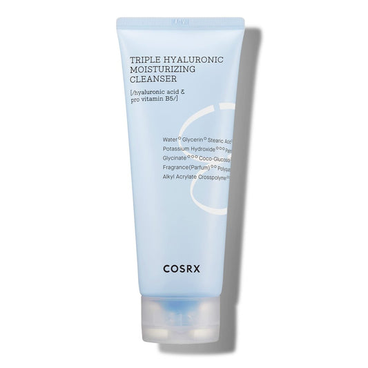 COSRX Hydrium Triple Hyaluronic Feuchtigkeitsspendender Reiniger 150 ml | Täglicher Gesichtsreiniger für trockene Haut mit Hyaluronsäure & Vitamin B | Tierversuchsfrei, Parabenfrei, Koreanische Hautpflege