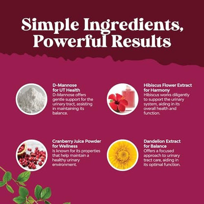 D-Mannose mit Cranberry Kapseln – 1000 mg pro Portion für Nieren-, Blasen- und Harnwegsgesundheit – 60 Kapseln