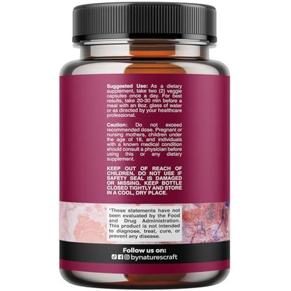 D-Mannose mit Cranberry Kapseln – 1000 mg pro Portion für Nieren-, Blasen- und Harnwegsgesundheit – 60 Kapseln