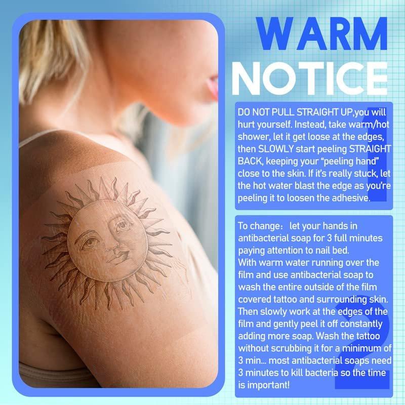 Transparentes Pflaster wasserdicht – BBTO Klarsichtpflaster, 4 x 394 Zoll, selbstklebend, für Tattoos und Schwimmen