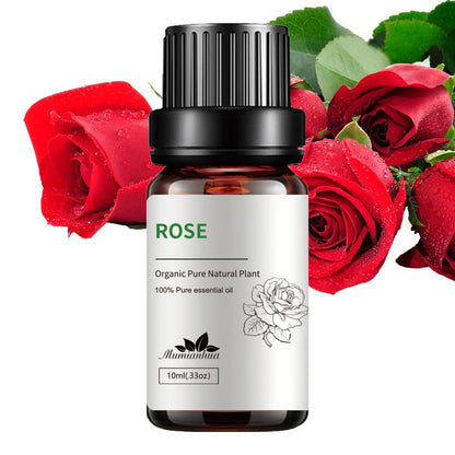 Rosenöl, 100 % rein & natürlich – Reines Rosenöl für Aromatherapie-Diffuser, Haut- & Haarpflege, Parfüm, Seifen- & Kerzenherstellung, 0,33 Fl Oz / 10 ml Mumianhua