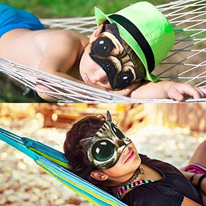 Tphon Schlafmaske für Erwachsene Kinder Jungen Mädchen Lustige Tier-Augenmasken mit verstellbarem Band für Reisen Nickerchen Schichtarbeit Spiele