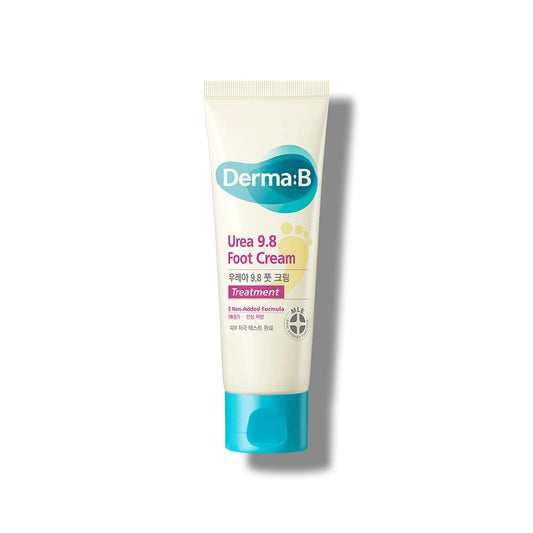 Derma B Urea 9,8% Fußcreme – Fußlotion für trockene, rissige Fersen, mit Kamelienöl, 80 ml
