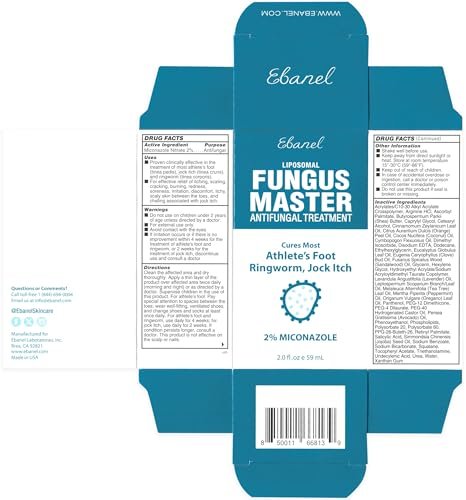 Ebanel Antimykotikum Creme mit Miconazol gegen Fußpilz, Nagelpilz, Juckreiz und Ringelflechte – 60 ml