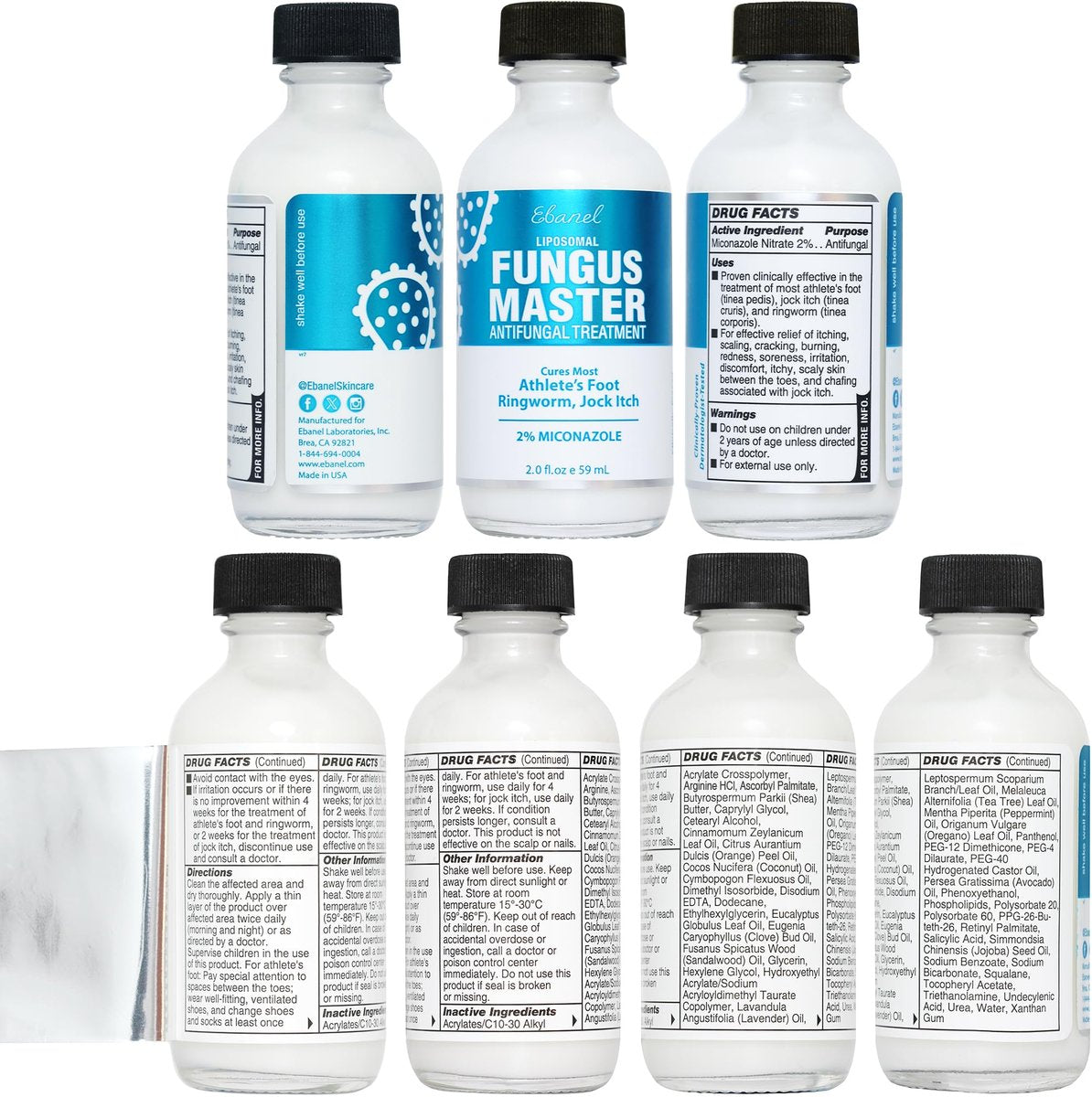 Ebanel Antimykotikum Creme mit Miconazol gegen Fußpilz, Nagelpilz, Juckreiz und Ringelflechte – 60 ml