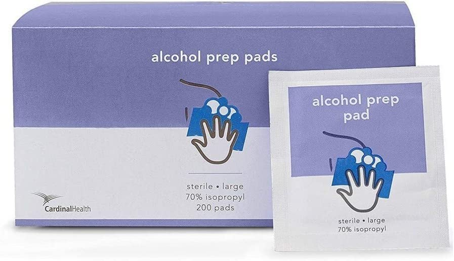 Balego 70% Isopropylalkohol Prep Pad, 2-lagig, groß, 3,6 x 1,8 Zoll (steril), 200 Stück
