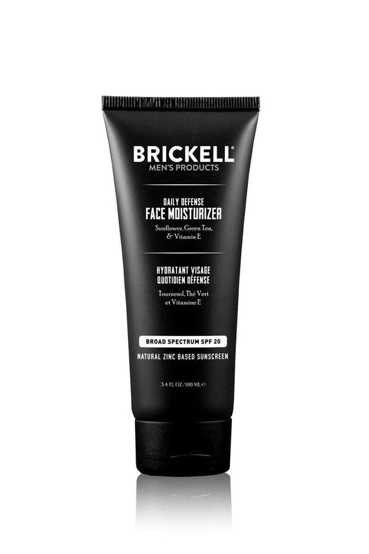 Brickell Herren Tagesfeuchtigkeitscreme mit SPF20 – Sonnenschutz für Männer, natürliche & organische Zinkoxid Mineral Sonnencreme, Feuchtigkeitsspender & Schutz vor UVA/B Strahlen, 100 ml, Duftfrei