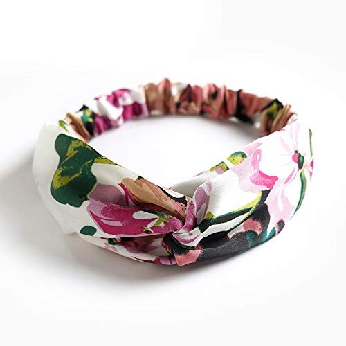 IDOLL Boho-Stirnbänder für Damen, 6er-Pack – Satin-Seide Stirnband mit Blumenmuster, Vintage-Paisley-Bandana, modisches Haarband für Frauen und Mädchen