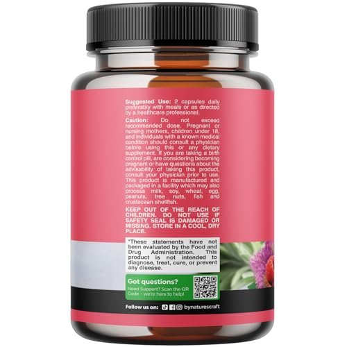 Natures Craft Komplettes pflanzliches Wechseljahresergänzungsmittel für Frauen – Hormonausgleich bei Hitzewallungen, Nachtschweiß & Stimmungsschwankungen mit Dong Quai, Mönchspfeffer & Traubensilberkerzenwurzel – 60 Kapseln