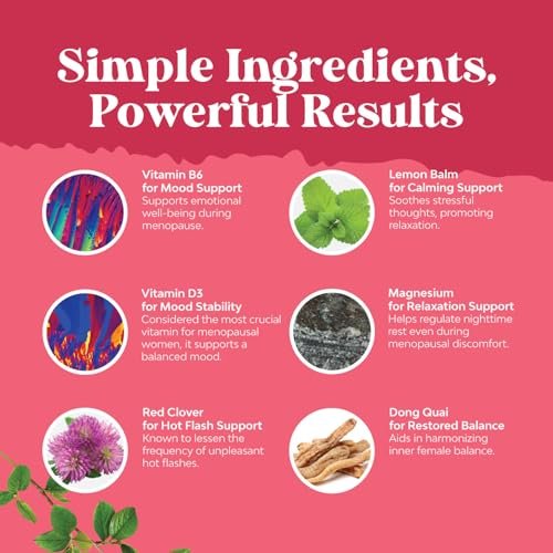 Natures Craft Komplettes pflanzliches Wechseljahresergänzungsmittel für Frauen – Hormonausgleich bei Hitzewallungen, Nachtschweiß & Stimmungsschwankungen mit Dong Quai, Mönchspfeffer & Traubensilberkerzenwurzel – 60 Kapseln