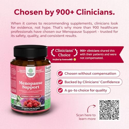 Natures Craft Komplettes pflanzliches Wechseljahresergänzungsmittel für Frauen – Hormonausgleich bei Hitzewallungen, Nachtschweiß & Stimmungsschwankungen mit Dong Quai, Mönchspfeffer & Traubensilberkerzenwurzel – 60 Kapseln
