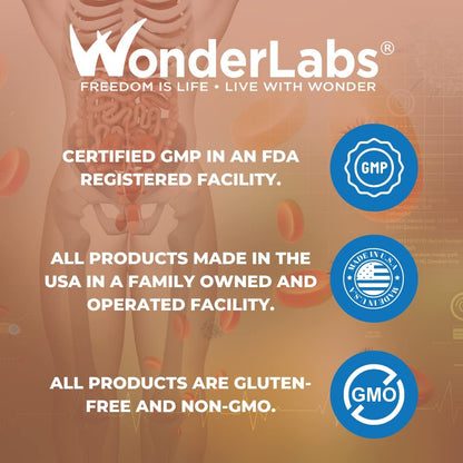 Wonder Laboratories Proteolytische Enzyme | Bromelain Papain Pancreatin Trypsin 550 mg Gesamt mit standardisierter Amylase, Lipase und Protease, 100 Tabletten