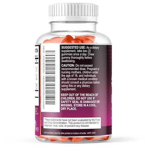 Apfelessig Gummibärchen zur Gewichtsabnahme - Zuckerfrei - Hochdosiert mit Vitamin B12 & Mother - Stoffwechsel & Energie - Vegan - 60 Gummibärchen
