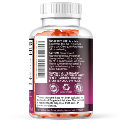 Apfelessig Gummibärchen zur Gewichtsabnahme - Zuckerfrei - Max Stärke ACV Gummies mit Vitamin B12 & der Mutter - Stoffwechsel & Energieunterstützung - Vegane Apfelessig Gummibärchen - 120 Stück