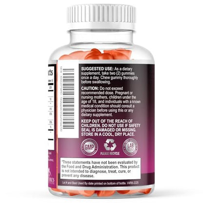 Apfelessig Gummibärchen zur Gewichtsabnahme - Zuckerfrei - Max Stärke ACV Gummies mit Vitamin B12 & der Mutter - Stoffwechsel & Energieunterstützung - Vegane Apfelessig Gummibärchen - 120 Stück