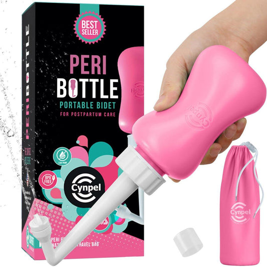Cynpel Peri Flasche - Postpartale und Dammpflege - Tragbarer Reise-Bidetsprüher für Frauen oder Männer - Handduschen-Sprühflasche für die Toilette - Erholungsutensilien für frischgebackene Mütter nach der Geburt