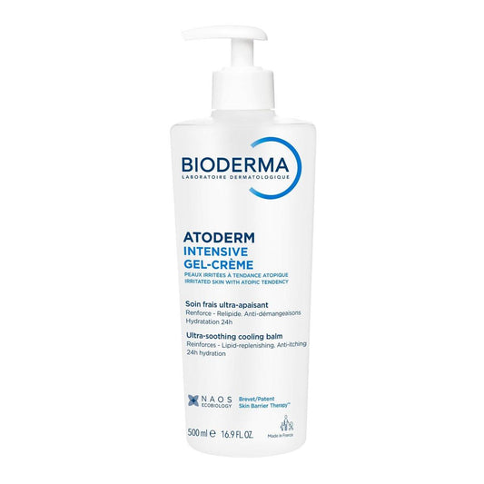 Bioderma Atoderm Intensive Gel-Creme – Beruhigende Körperfeuchtigkeitscreme für trockene bis atopische empfindliche Haut, 24-Stunden-Feuchtigkeitsversorgung, 500 ml