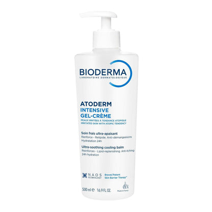 Bioderma Atoderm Intensive Gel-Creme – Beruhigende Körperfeuchtigkeitscreme für trockene bis atopische empfindliche Haut, 24-Stunden-Feuchtigkeitsversorgung, 500 ml