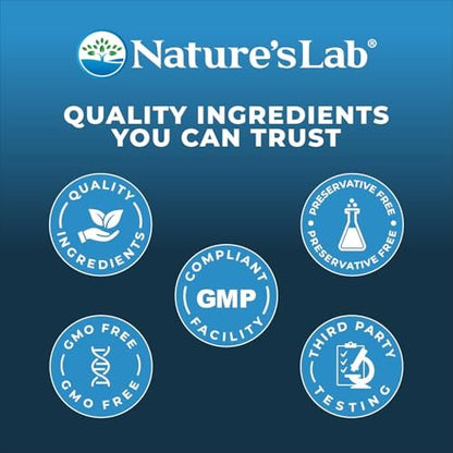 Nature's Lab Hyaluronsäure mit Biocell Collagen und MSM – Hautfeuchtigkeit, Gelenkgesundheit – 60 Kapseln (20-Tage-Vorrat)