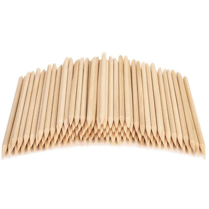 roomir 100 Stück Holz-Orangenstäbchen 4,5 Zoll – Nagelhautschieber und -entferner Set – ungiftig, hautsicher – Maniküre & Pediküre Werkzeuge – Einweg für Zuhause & Salon – bricht nicht leicht