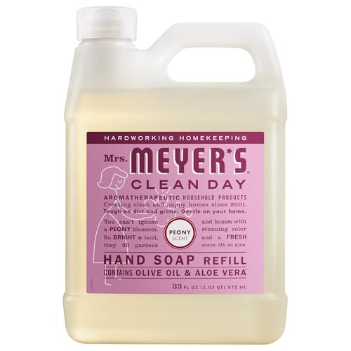 MRS. MEYER'S CLEAN DAY Handseife Nachfüllpackung, Pfingstrosenduft, 33 Fl Oz