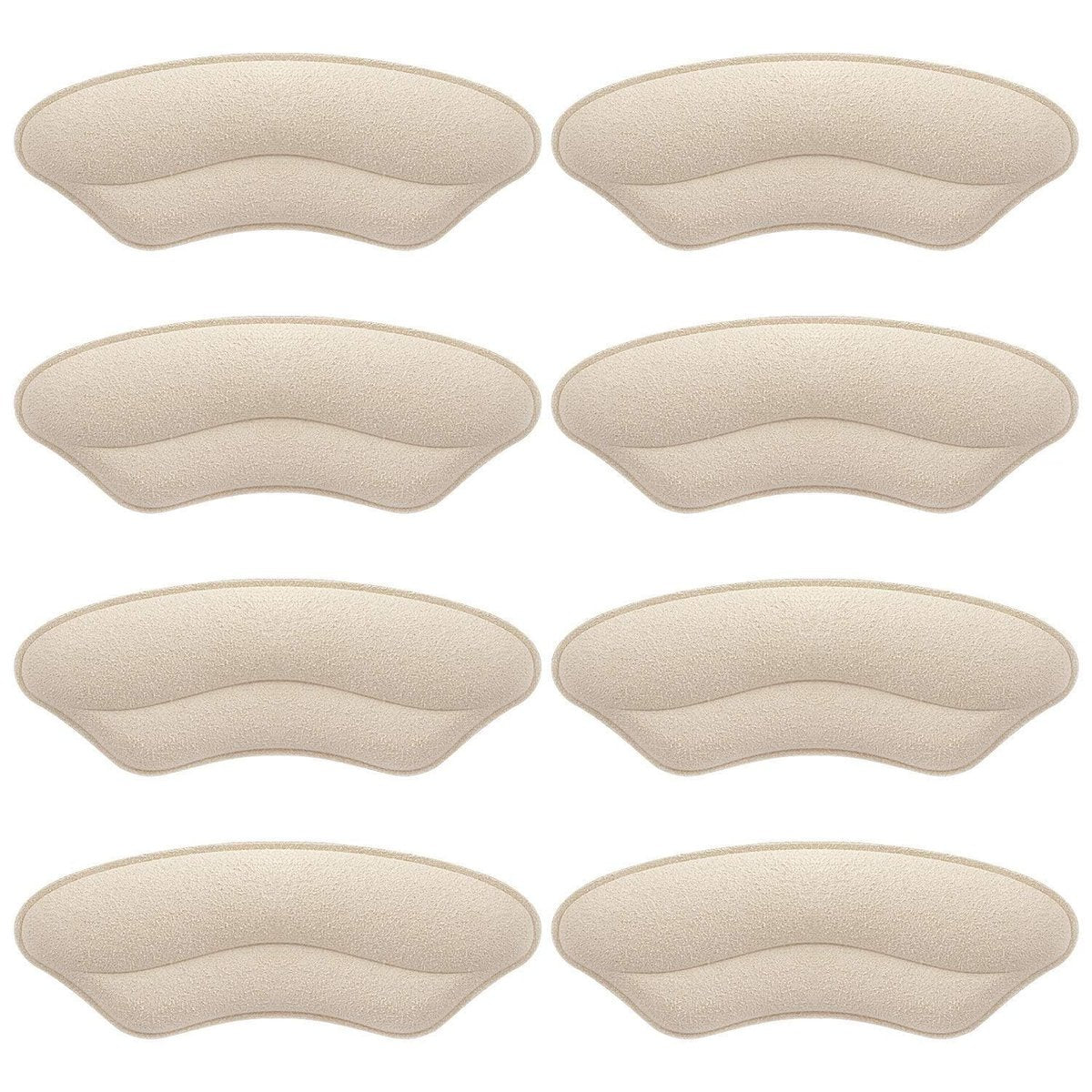 Makryn Premium Fersenpolster Einlegesohlen – Anti-Rutsch-Fersenschutz für zu große Schuhe, Blasenschutz, Füllmaterial für lockeren Sitz (Beige)