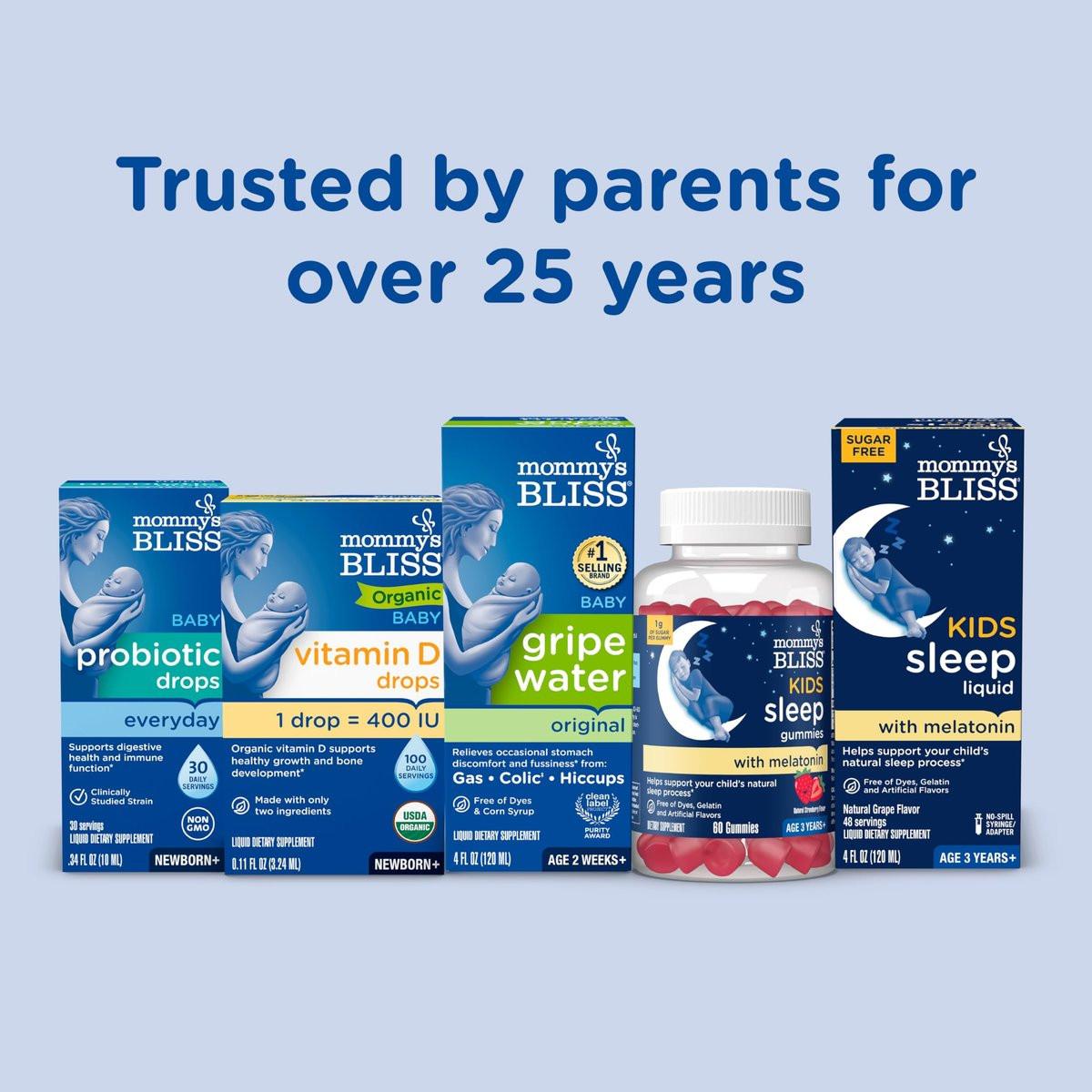 Mommy's Bliss Kids Sleep Chewable Tabletten – Melatonin, Magnesium & beruhigende Kräuter, Traubengeschmack, zuckerfrei, ab 3 Jahren (35 Portionen)