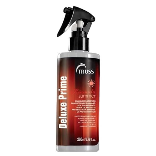 Truss Deluxe Prime Summer Hair Treatment – Schutz vor Sommer-Haarschäden durch Sonne, Meer und Pool – Repariert, schützt und versiegelt die Haarsträhnen mit intensivem Glanz (8,79 Unzen)