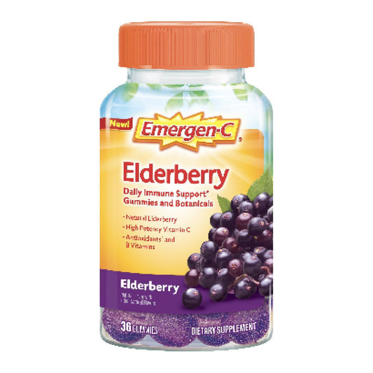 Emergen-C Holunderbeeren Gummibärchen – Immununterstützung mit hochdosiertem Vitamin C, natürliche Aromen, 36 Stück